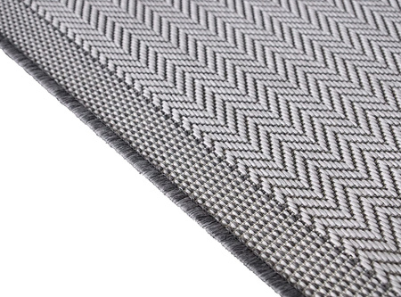 Dywan mata nowoczesny balkon, taras, patio CHEVRON Jasno Szary Koło MIOVANI