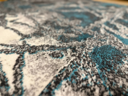 Dywan nowoczesny do salonu NESTO Szaro Turkusowy ALFA NEW IDEA