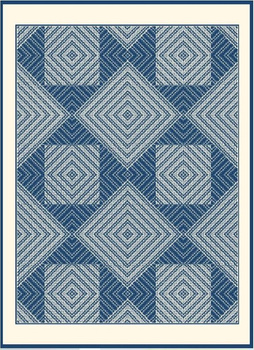 Dywan nowoczesny do salonu RATNA Niebieski VENUS