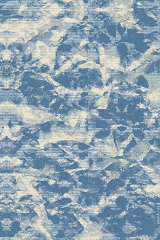 Dywan wełniany do salonu PAST Niebieski SPLENDOR