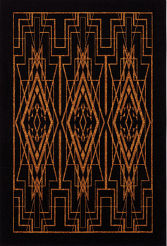 Dywan wełniany do salonu HAMID Czarny BASIC