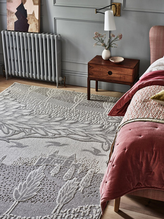 Dywan wełniany do salonu Agnella HILLCREST Szary NOBLE