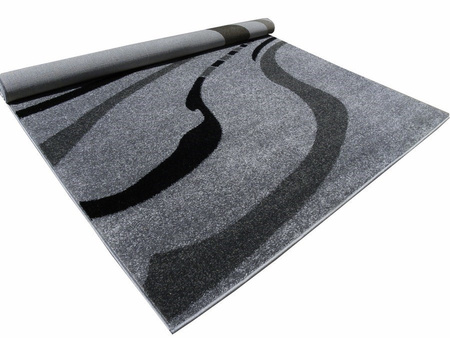 Dywan nowoczesny do salonu WSTĄŻECZKA Szary 3488D ALANJA