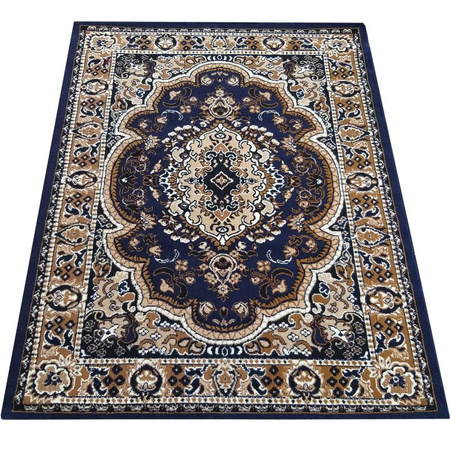 Dywan klasyczny do salonu MEDALLION BCF Alfa 06 Granatowy