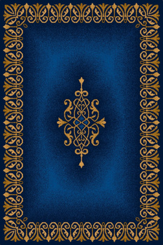 Dywan wełniany do salonu KAIRA Granat BASIC