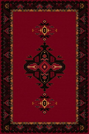 Dywan wełniany do salonu Agnella MIBLE Red Czerwony TEMPO