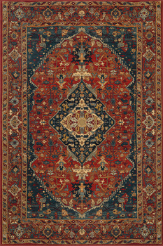 Dywan wełniany klasyczny do salonu Dywilan KASIM Rubin SUPERIOR