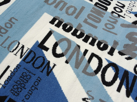 Dywan młodzieżowy UNION JACK LONDON Szary Niebieski CITY