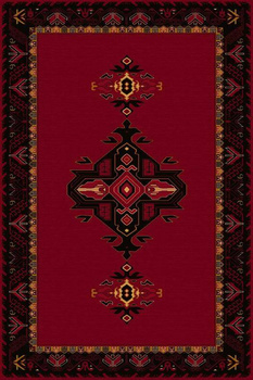 Dywan wełniany do salonu Agnella MIBLE Red Czerwony TEMPO