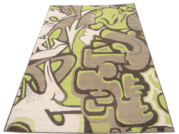 Dywan nowoczesny do salonu GRAFFITI Brązowo Zielony CITY