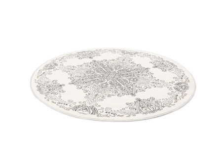 Dywan do salonu Agnella FD BIANCA Perła Kremowy Koło LIDA