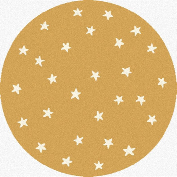 Dywan dziecięcy Gwiazdy Złoty Koło SOFT