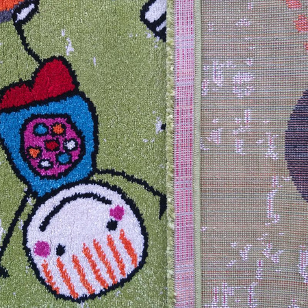 Dywan dziecięcy dla dzieci WESOŁA ZIEMIA 117 Zielony BELLA Kids