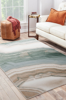 Dywan nowoczesny do salonu Agnella FD ATRANI Miętowy Malachit SENSI