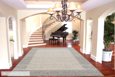 Dywan wełniany do salonu CYRYNA Popielaty MAGIC