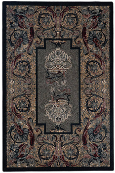 Dywan wełniany do salonu Dywilan MOZAIKA Navy Granatowy POLONIA