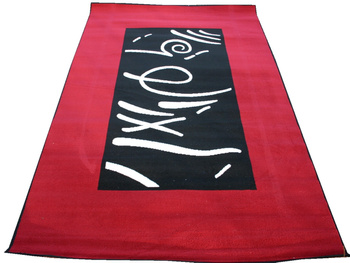 Dywan nowoczesny do salonu ANIME Bordowy ALFA