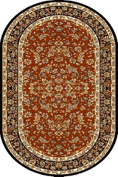 Dywan klasyczny do salonu HERMIONA Owal Terakota STANDARD