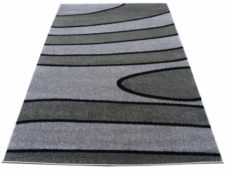 Dywan nowoczesny do salonu PASKI Ciemny Szary G845K ALANJA