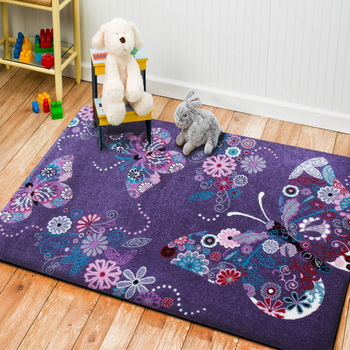 Dywan dla dzieci Butterfly Happy Bella 03 Fioletowy