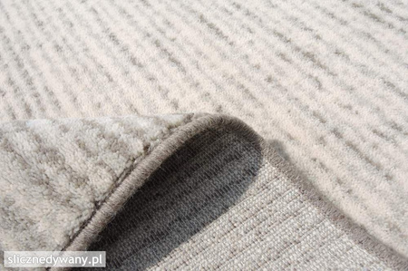 Dywan wełniany do salonu CYRYNA Popielaty MAGIC