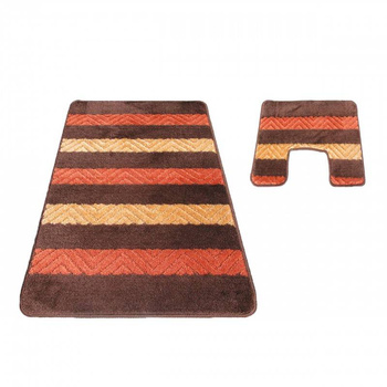 Dywan do łazienki Montana 02 z wycięciem brązowa