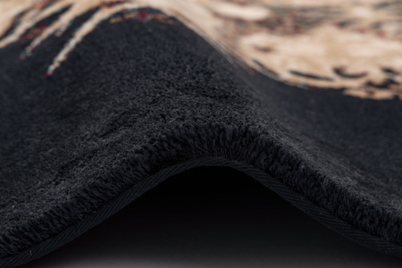 Dywan wełniany do salonu Agnella ROMEO Granatowy Koło AGNUS