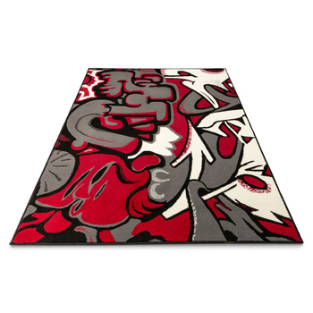 Dywan nowoczesny do salonu GRAFFITI Czerwony CITY