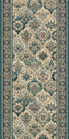 Dywan wełniany do salonu FORENZA Szmaragd Chodnik ISFAHAN