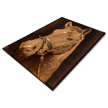 Dywan nowoczesny do salonu KARINO Czarno Brązowy CITY