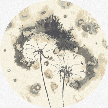 Dywan wełniany do salonu DUBBE Alabaster Koło MAGIC