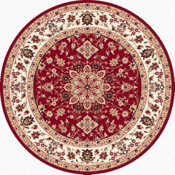 Dywan klasyczny do salonu Agnella SAMIRES Bordowy Koło STANDARD