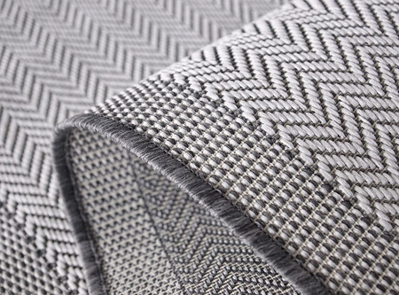 Dywan mata nowoczesny balkon, taras, patio CHEVRON Jasno Szary MIOVANI