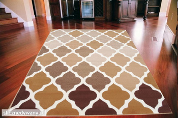 Dywan nowoczesny do salonu FEZ Beż Brąz ALFA