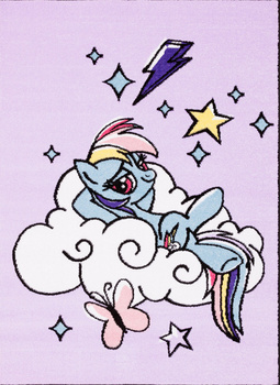 Dywan dziecięcy Agnella PUFF Liliowy HAPPY