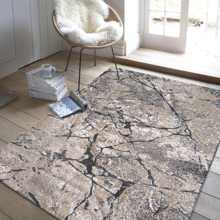 Dywan nowoczesny do salonu KRESKOWO 25 Brązowy PANAMERO