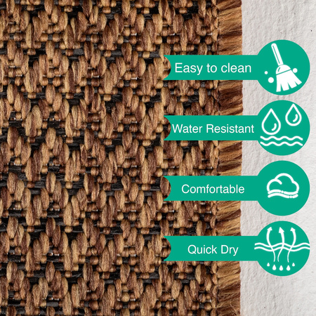 Dywan nowoczesny in-outdoor RAMKA Miedziany ZAGORAS