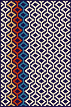 Dywan nowoczesny do salonu Agnella ALESTER Granatowy STANDARD