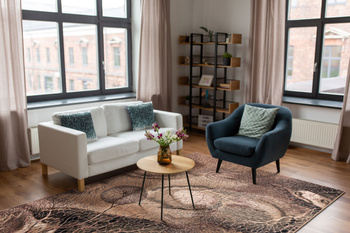 Dywan wełniany do salonu Agnella BELLONA Ciemny Beż ISFAHAN