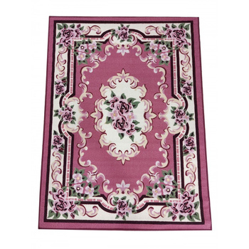 Dywan antypoślizgowy do salonu PALERMOS 01 Różowy DYNASTIA