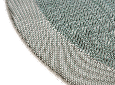 Dywan mata nowoczesny balkon, taras, patio CHEVRON Zielony Miętowy Koło MIOVANI
