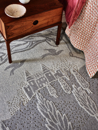 Dywan wełniany do salonu Agnella HILLCREST Szary NOBLE