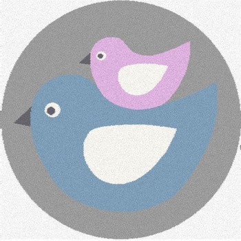 Dywan dziecięcy BIRDS Róż Koło SOFT