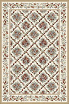 Dywan wełniany do salonu Agnella FLORENCE White Biały TEMPO