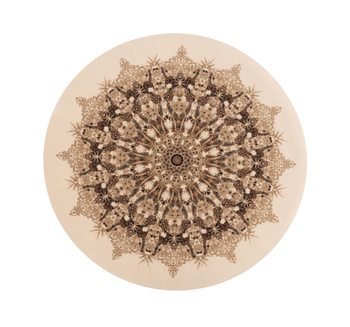 Dywan wełniany do salonu Agnella JULIA Kremowy Koło AGNUS