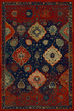 Dywan wełniany do salonu Dywilan ABRASH Red POLONIA