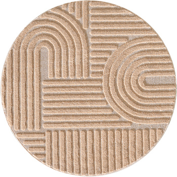 Dywan nowoczesny do salonu LON Różowy Koło 3D ART