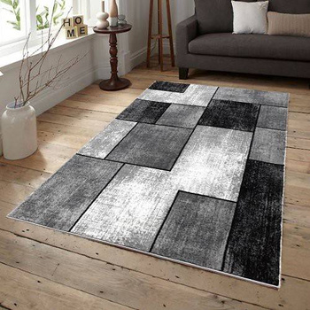 Dywan nowoczesny do salonu PANEL Szary 294 LAPOS