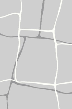 Dywan nowoczesny do salonu, sypialni Poliestrowy Shaggy LARM Jasny Szary YOKI