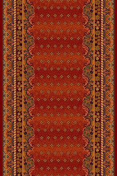 Dywan wełniany na korytarz Dywilan BARON Burgund Chodnik POLONIA